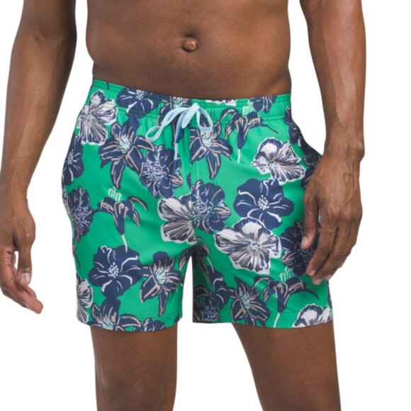 NEW SOUTHERN TIDEmens Beach Blooms Swim Trunks green 253